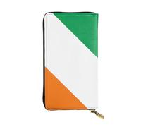 WZYCWB Portefeuille en cuir, 19,1 x 10,4 cm de long, compartiment à fermeture éclair, grand espace de rangement, bon cadeau pour les amis, drapeau de la Côte d'Ivoire imprimé