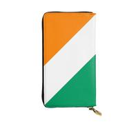 WZYCWB Portefeuille en cuir, 19,1 x 10,4 cm de long, compartiment zippé, grand rangement, bon cadeau pour les amis, drapeau de la Côte d'Ivoire imprimé