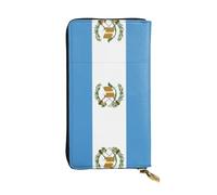 WZYCWB Portefeuille en cuir Drapeau du Guatemala avec compartiment à fermeture éclair de grande capacité, bon cadeau pour les amis, pochette de 19,1 x 10,4 cm de long, noir, taille unique, Noir