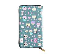 WZYCWB Portefeuille en cuir, pochette de 19,1 x 10,4 cm de long, compartiment à fermeture éclair, grand espace de rangement, bon cadeau pour les amis, joli petit renard imprimé