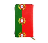WZYCWB Portefeuille en cuir tendance avec drapeau portugais imprimé pochette (19,1 x 10,4 cm), portefeuille décontracté pour pièces de monnaie