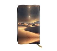 WZYCWB Portefeuille en cuir tendance avec imprimé désert du Sahara (19,1 x 10,4 cm), portefeuille décontracté pour pièces de monnaie