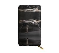 WZYCWB Portefeuille en cuir tendance en forme de table basse imprimée (19,1 x 10,4 cm), portefeuille décontracté pour pièces de monnaie