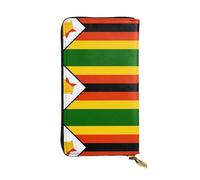 WZYCWB Portefeuille tendance en cuir avec drapeau du Zimbabwe imprimé (19,1 x 10,4 cm), portefeuille décontracté pour pièces de monnaie