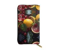 WZYCWB Portefeuille tendance en cuir avec imprimé pamplemousse citron (19,1 x 10,4 cm), portefeuille décontracté pour pièces de monnaie