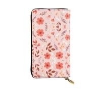 WZYCWB Portefeuille tendance en cuir avec petite pochette imprimée fleur écrasée (19,1 x 10,4 cm), portefeuille décontracté pour pièces de monnaie
