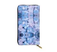 WZYCWB Portefeuille tendance en cuir imprimé hortensia (19,1 x 10,4 cm), portefeuille décontracté pour pièces de monnaie