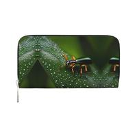 WZYCWB Portefeuille zippé imprimé arc-en-ciel et insectes, parfait pour les voyages, les affaires et le quotidien. Peut contenir des téléphones portables et de l'argent.