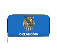 WZYCWB Portefeuille zippé imprimé drapeau de l'État de l'Oklahoma, parfait pour les voyages, les affaires et le quotidien. Peut contenir des téléphones portables et de l'argent.