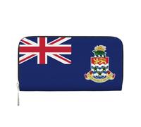 WZYCWB Portefeuille zippé imprimé drapeau des îles Caïmans, parfait pour les voyages, les affaires et le quotidien. Peut contenir des téléphones portables et de l'argent.