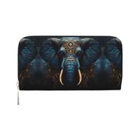WZYCWB Portefeuille zippé imprimé éléphant Eerie parfait pour les voyages, les affaires et le quotidien. Peut contenir des téléphones portables et de l'argent.