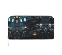 WZYCWB Portefeuille zippé imprimé Future Robot parfait pour les voyages, les affaires et le quotidien. Peut contenir des téléphones portables et de l'argent.