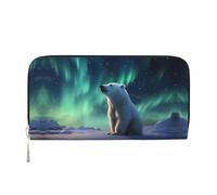 WZYCWB Portefeuille zippé imprimé Little Polar Bear parfait pour les voyages, les affaires et le quotidien. Peut contenir des téléphones portables et de l'argent.