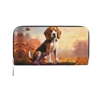 WZYCWB Portefeuille zippé imprimé Nerdy Beagle, parfait pour les voyages, les affaires et le quotidien. Peut contenir des téléphones portables et de l'argent.