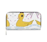 WZYCWB Portefeuille zippé imprimé petit canard jaune, parfait pour les voyages, les affaires et le quotidien. Peut contenir des téléphones portables et de l'argent.
