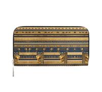 WZYCWB Portefeuille zippé imprimé pharaonique égyptien, parfait pour les voyages, les affaires et le quotidien. Peut contenir des téléphones portables et de l'argent.
