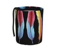 WZYCWB Poubelle de voiture à suspendre avec plumes de perroquet tropical, pratique et pratique, adaptée à plusieurs modèles de voiture, offrant un espace de rangement idéal