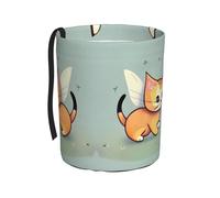 WZYCWB Poubelle de voiture à suspendre en forme de chaton et papillon, pratique et pratique, adaptée à plusieurs modèles de voiture, offrant un espace de rangement idéal