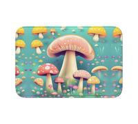 WZYCWB Pretty Little Mushrooms Paillasson d'hiver lavable, 40 x 60 cm, résistant à la poussière, tapis de sol absorbant pour porte avant et arrière
