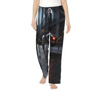 WZYCWB Pyjama en flanelle imprimé Spider Future pour femme - Vêtement d'intérieur élégant -, Noir , 5XL