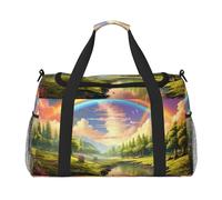 WZYCWB Red Bird Head Sac de voyage portable Sac de week-end Sac de fitness Sac de yoga adapté pour le fitness et d'autres scénarios, Arc-en-ciel, Taille unique