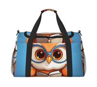 WZYCWB Red Bird Head Sac de voyage portable Sac de week-end Sac de fitness Sac de yoga adapté pour le fitness et d'autres scénarios, Hibou lisant, Taille unique