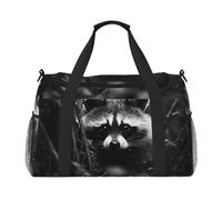 WZYCWB Red Bird Head Sac de voyage portable Sac de week-end Sac de fitness Sac de yoga adapté pour le fitness et d'autres scénarios, Raton laveur dans la jungle, Taille unique