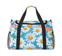 WZYCWB Red Bird Head Sac de voyage portable Sac de week-end Sac de fitness Sac de yoga adapté pour le fitness et d'autres scénarios, Marguerite rouge et blanche, Taille unique