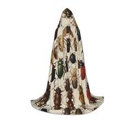 WZYCWB Renaissance Beetle Imprimé Medium Cape à capuche Costume de fête de vacances Accessoire de fête de carnaval Tailles S/M/L