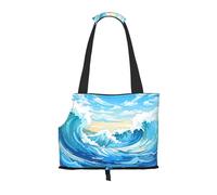 WZYCWB Rolling Waves Sac de voyage léger pour chats et sac à bandoulière respirant pour petit chien pour un transport facile