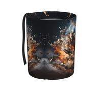 WZYCWB Rugby on Fire Poubelle à suspendre pour voiture, convient pour SUV, camion et voiture, comme boîte de rangement pliable pour voiture, accessoires pratiques et pratiques