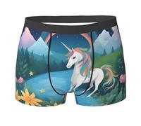 WZYCWB Running Licorns Printed Men's Boxer Slip Polyester Elastique Boxer Slip - Plusieurs Tailles, noir, XX-Large