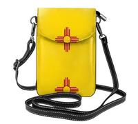 WZYCWB Sac à bandoulière en cuir léger avec motif drapeau du Nouveau-Mexique pour téléphone portable, sac de voyage avec fentes pour cartes de crédit