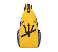 WZYCWB Sac à bandoulière imprimé drapeau de la Barbade pour homme - Sac à dos décontracté avec sangle réglable pour la course, la randonnée et les trajets quotidiens
