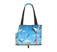 WZYCWB Sac à bandoulière imprimé grue blanche et tour suspendue pour animal domestique - Léger et respirant