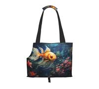 WZYCWB Sac à bandoulière léger et respirant pour animal de compagnie Motif poissons rouges