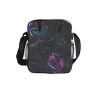 WZYCWB Sac à bandoulière noir mystère transparent avec fermeture éclair et bandoulière pour femme homme travail shopping