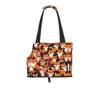 WZYCWB Sac à bandoulière pour animal de compagnie imprimé de nombreux petits renards de dessins animés - Léger et respirant