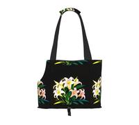 WZYCWB Sac à bandoulière pour animal de compagnie Motif bouquet de lys au soleil - Léger et respirant
