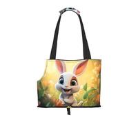 WZYCWB Sac à bandoulière pour animal domestique imprimé lapin surprise - Léger et respirant - Petit sac à bandoulière pour animal domestique