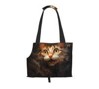 WZYCWB Sac à bandoulière pour animal domestique imprimé tête de chat aquarelle - Léger et respirant - Petit sac à bandoulière pour animal domestique