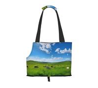 WZYCWB Sac à bandoulière pour animal domestique imprimé vache lait - Léger et respirant - Petit sac à bandoulière pour animal domestique