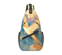 WZYCWB Sac à bandoulière pour homme imprimé oiseaux déployant leurs ailes - Sac à dos décontracté avec sangle réglable pour la course, la randonnée et les trajets quotidiens