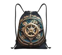 WZYCWB Sac à dos avec cordon de serrage Steampunk Gears, léger et de grande capacité, sac de rangement pour le sport, le fitness, Noir , M