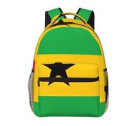 WZYCWB Sac à dos décontracté avec drapeau de Sao Tomé et Principe - 29 x 40 x 20 cm - Pour ordinateur portable - Pour voyage, randonnée, affaires, camping, gym