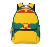 WZYCWB Sac à dos décontracté drapeau de la Grenade, 29 x 40 x 20 cm, sac à dos pour ordinateur portable pour voyage, randonnée, affaires, camping, gym
