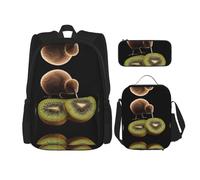 WZYCWB Sac à dos rhinocéros à une corne (ensemble de 3 pièces), sac à dos grande capacité, sac d'école, trousse à crayons, sac à déjeuner