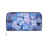 WZYCWB Sac à main en cuir avec fermeture éclair et porte-cartes en forme de ballon de basket sur le feu et l'eau, parfaits pour les voyages ou une utilisation quotidienne, hortensia, One Size