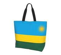 WZYCWB Sac à provisions réutilisable à une épaule, drapeau du Rwanda pour femmes, sac fourre-tout décontracté, grand sac de courses multifonction