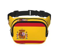 WZYCWB Sac banane de sport avec drapeau espagnol, sac à bandoulière tendance et tendance, petit sac de voyage léger